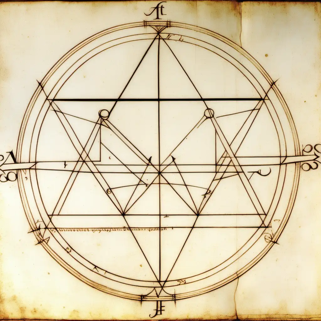 geometry accounting symbol as created by Leonardo da Vinci
