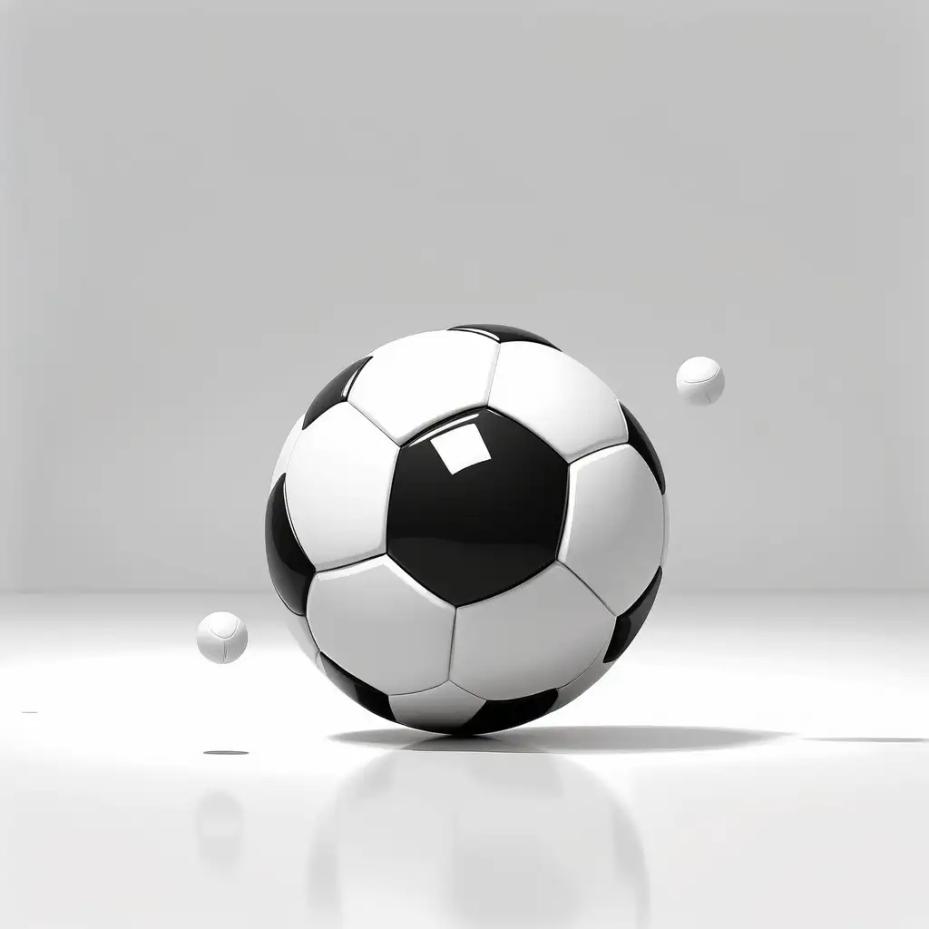 black and white, [ball bouncing on the floor], simple, white background, cartoon like