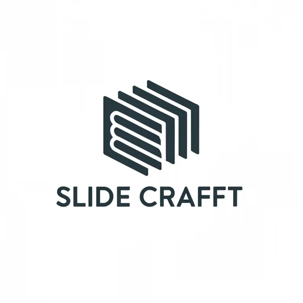 a logo design,with the text "Slide Craft", main symbol:Sliding sheets,Moderate,clear background