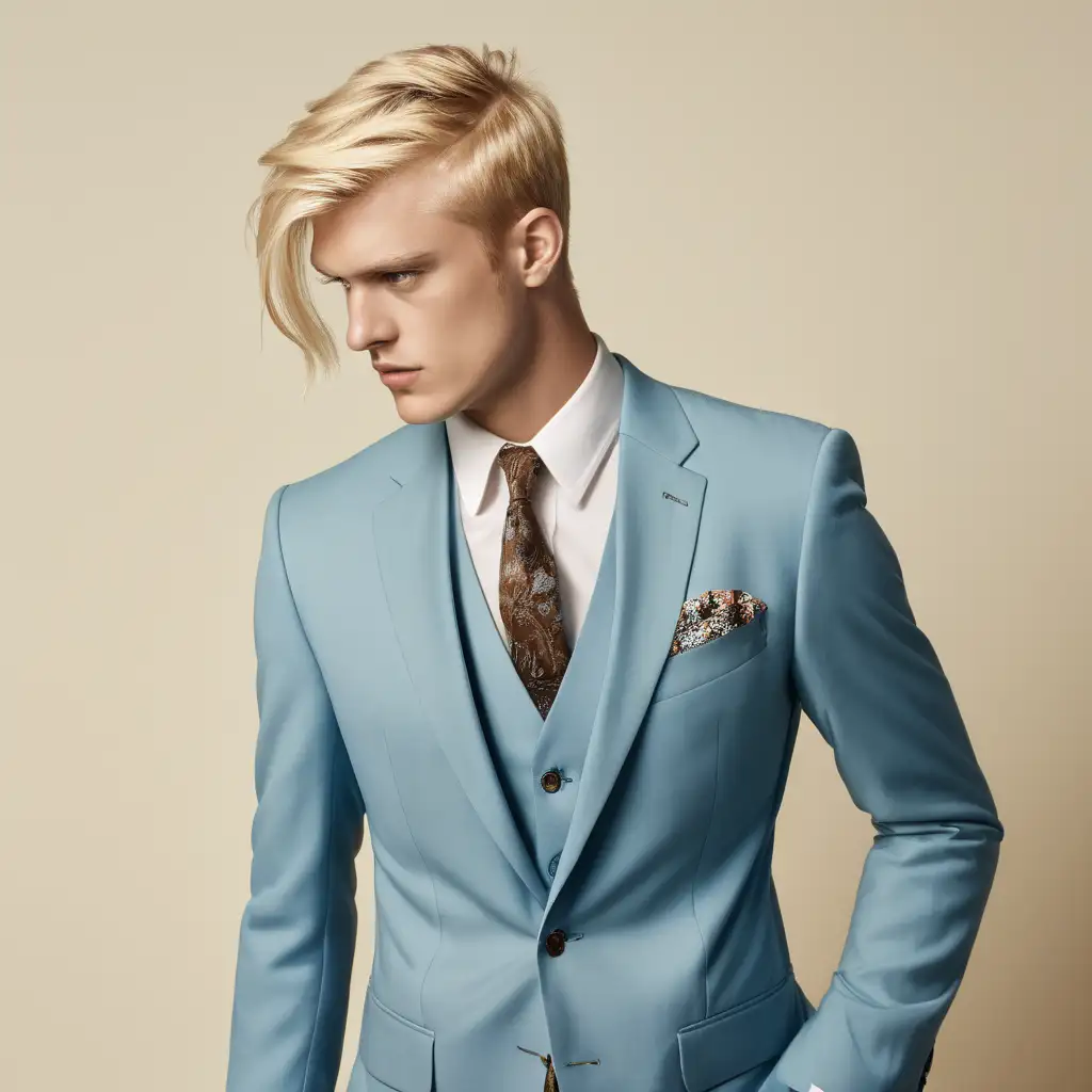 blond man wearing three piece suit