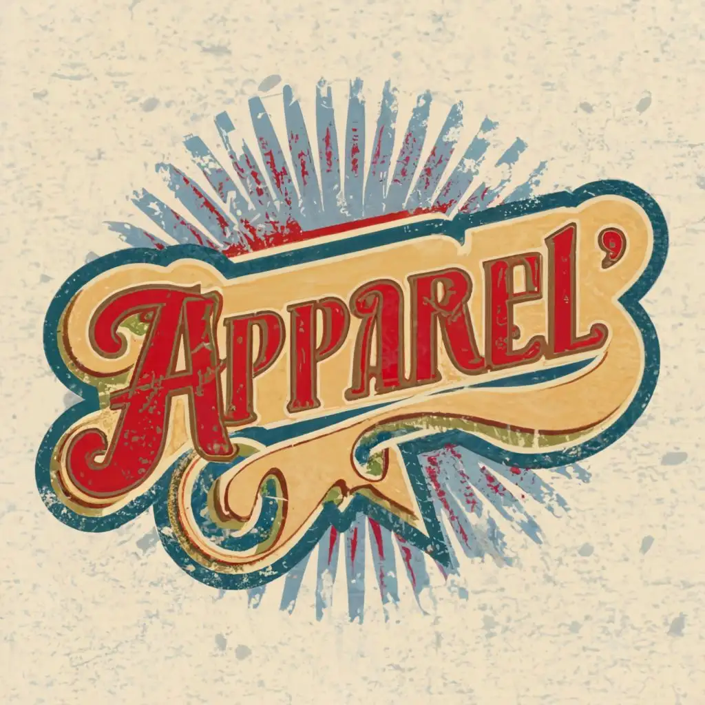 logo, 1950s, with the text "Apparel", typography, be used in Retail industry