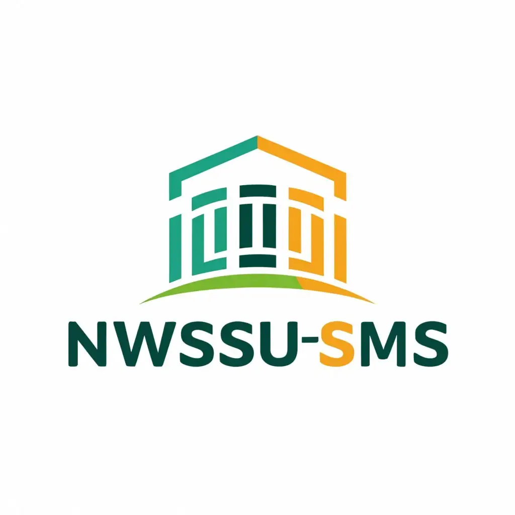 a logo design,with the text "NWSSU-SMS", main symbol:A School,Moderate,be used in Education industry,clear background