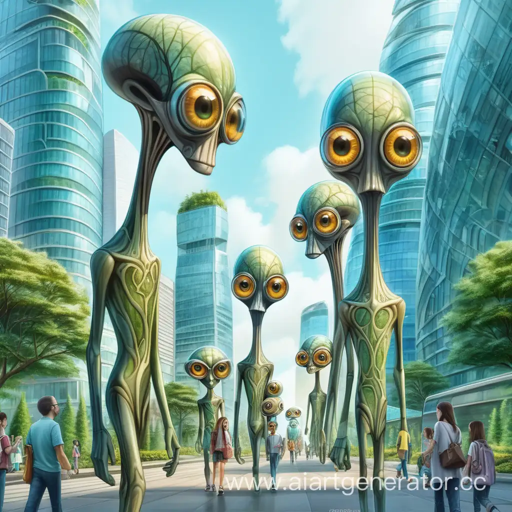Futuristic-Urban-Landscape-with-Elongated-Skulls-and-Enigmatic-Figures
