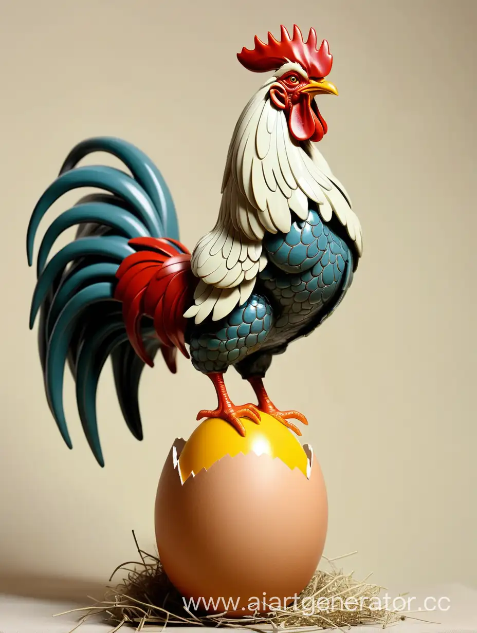 Rooster-Guarding-Nesting-Egg