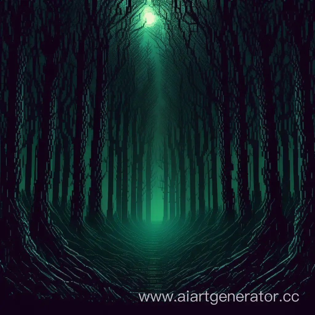 pixel, dark forest, dark fantasy, background