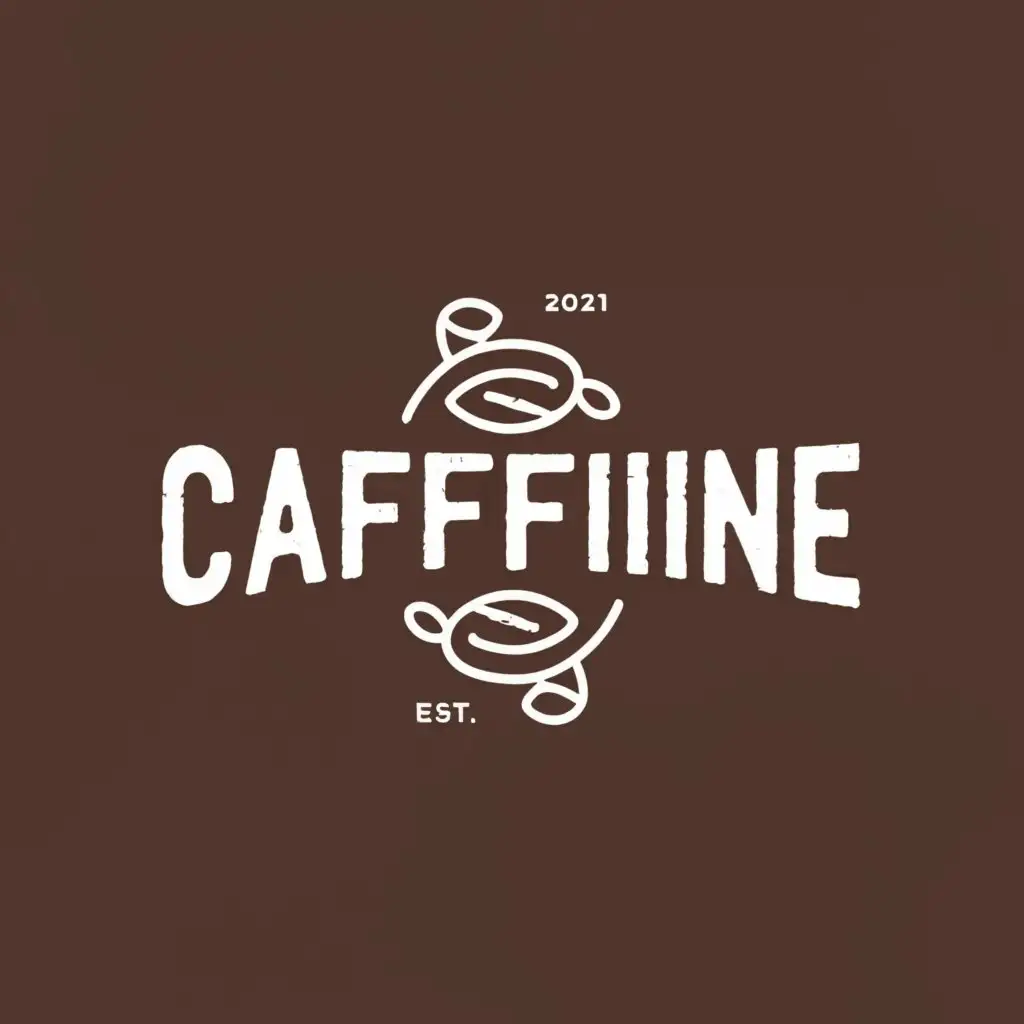LOGO-Design-For-Caffeine-Bold-Text-with-Coffee-Cup-Icon-on-Clear-Background