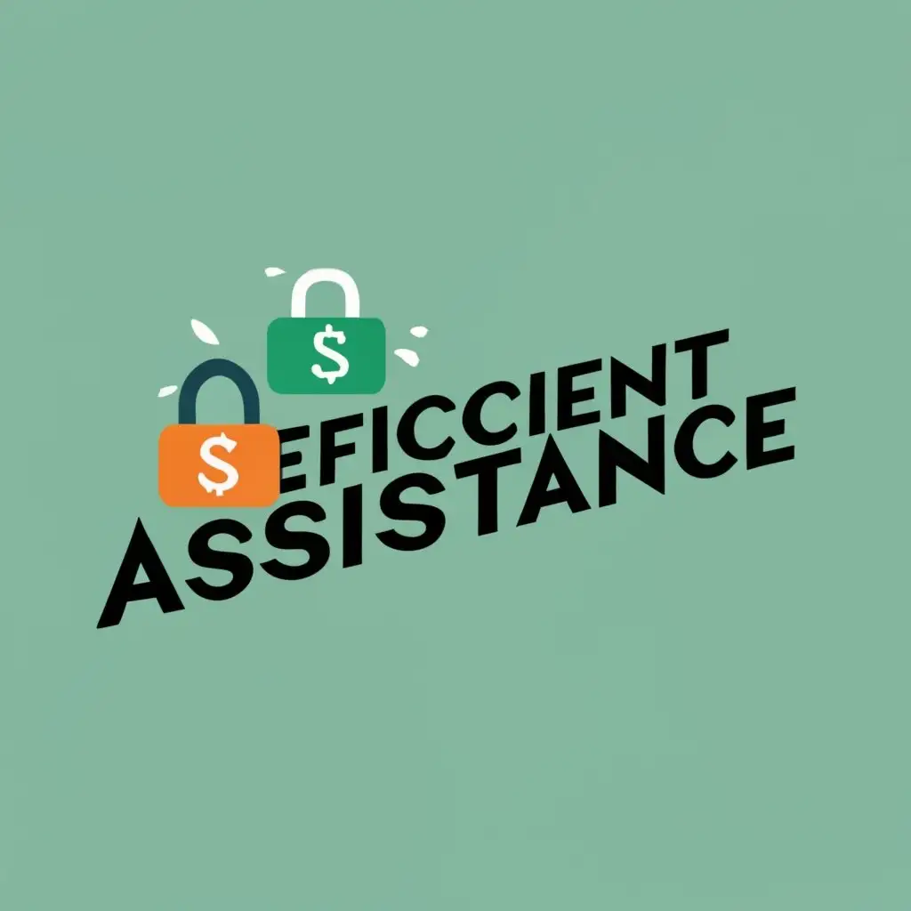 logo, digital, with the text "Efficient Assistance:", typography, be used in Finance industry