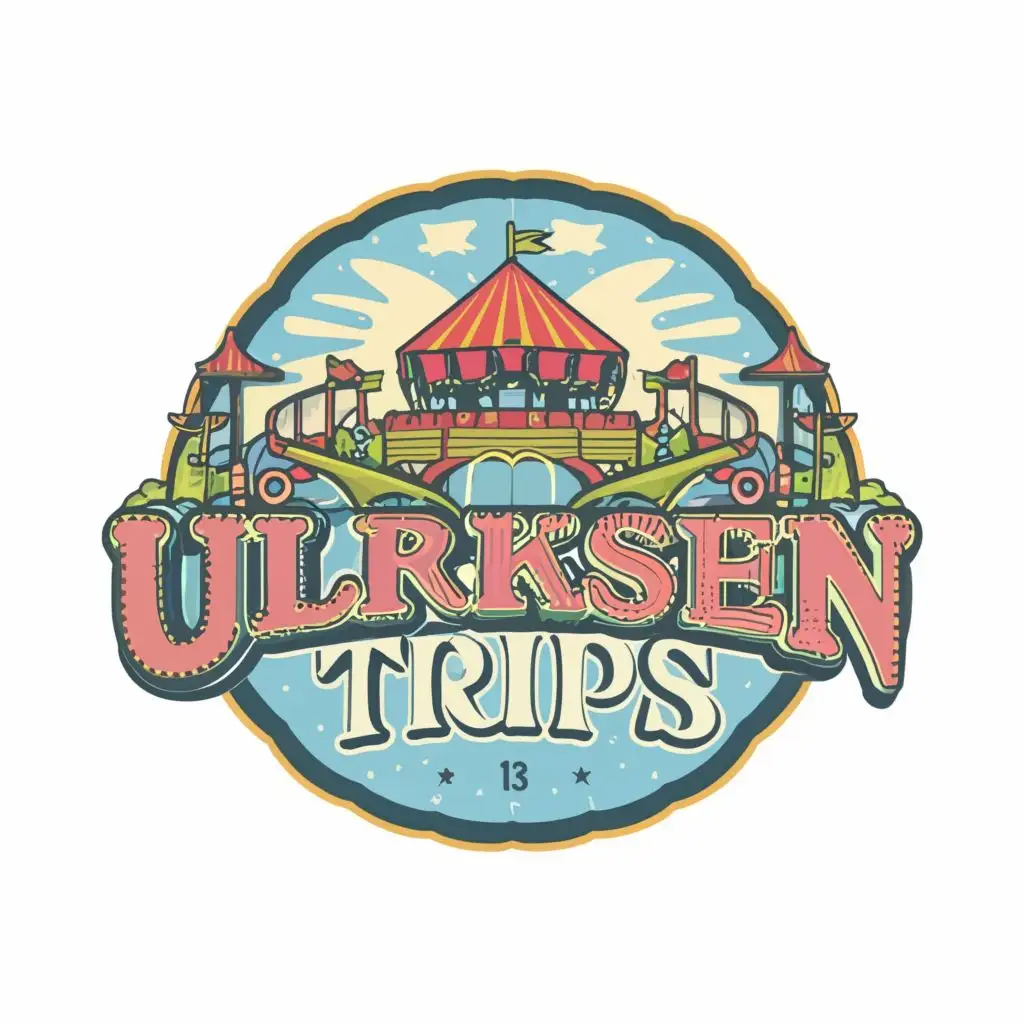logo, Theme Park, with the text "Ulriksen Trips", typography, be used in Travel industry