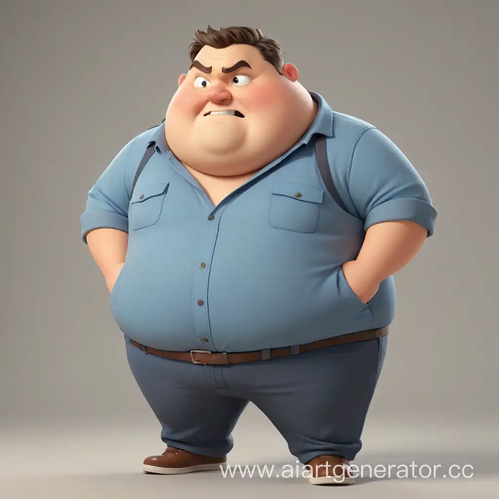 Cheerful-Cartoonish-Chubby-Man-with-InsideOut-Pockets-3D-Character-Illustration