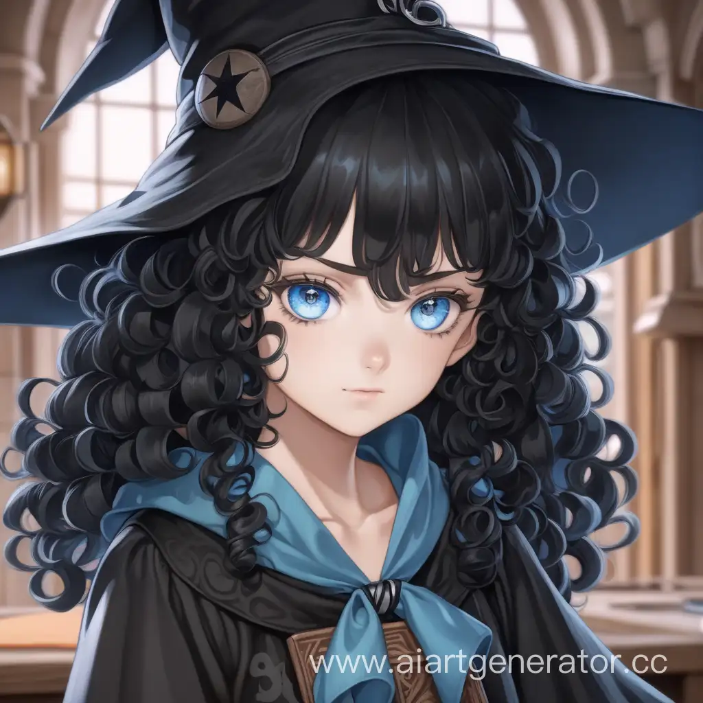 Enchanting-Anime-Witch-with-Curly-Black-Hair-and-Piercing-Blue-Eyes