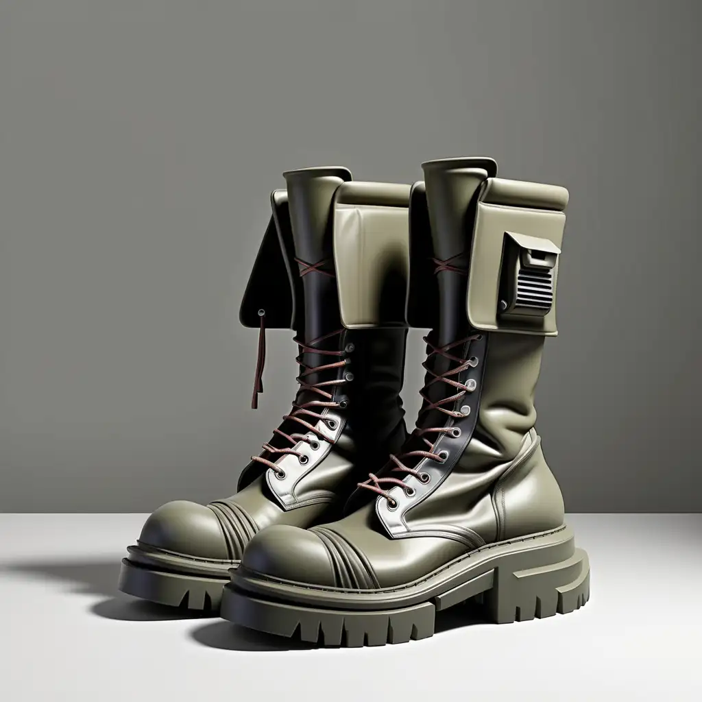 унисекс военные сапоги в стиле Balenciaga ugly shoes + star wars