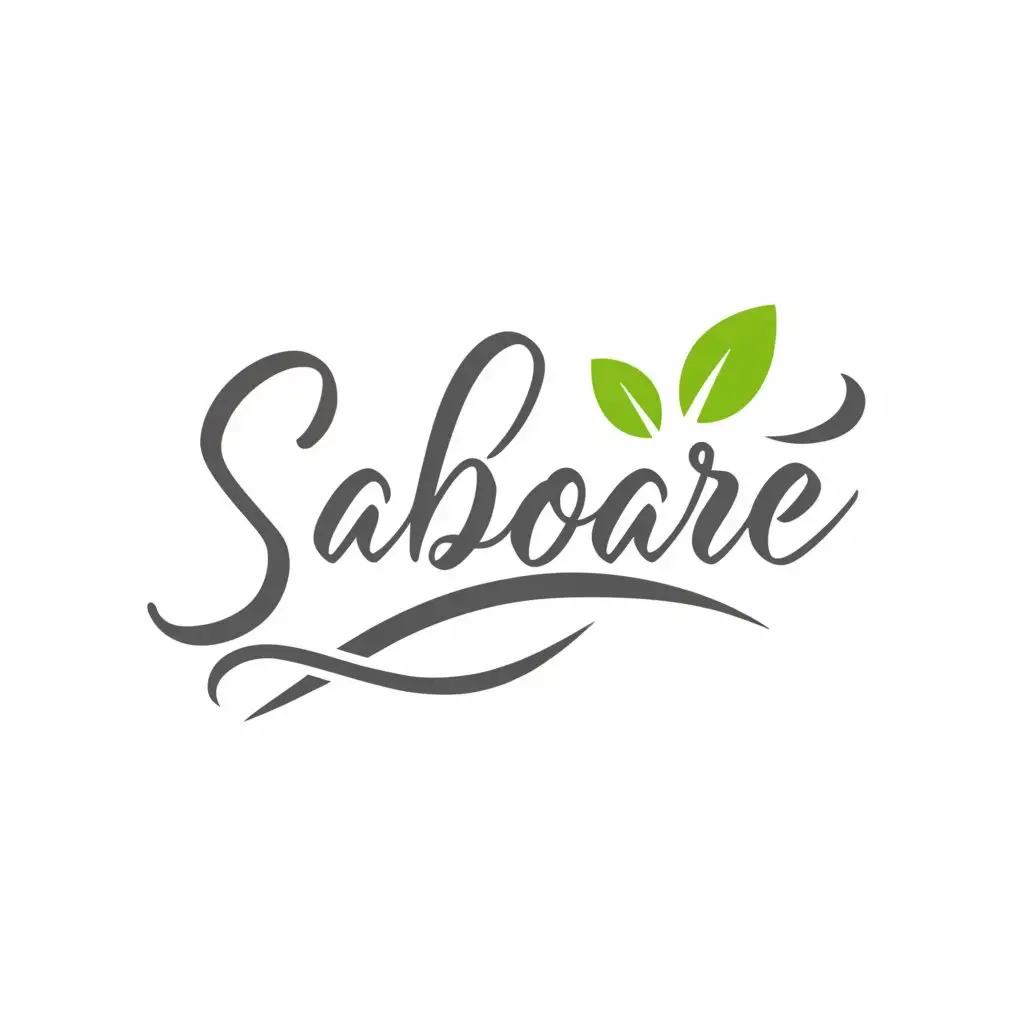 a logo design,with the text 'saboré', main symbol:leaf,Moderate, clear background