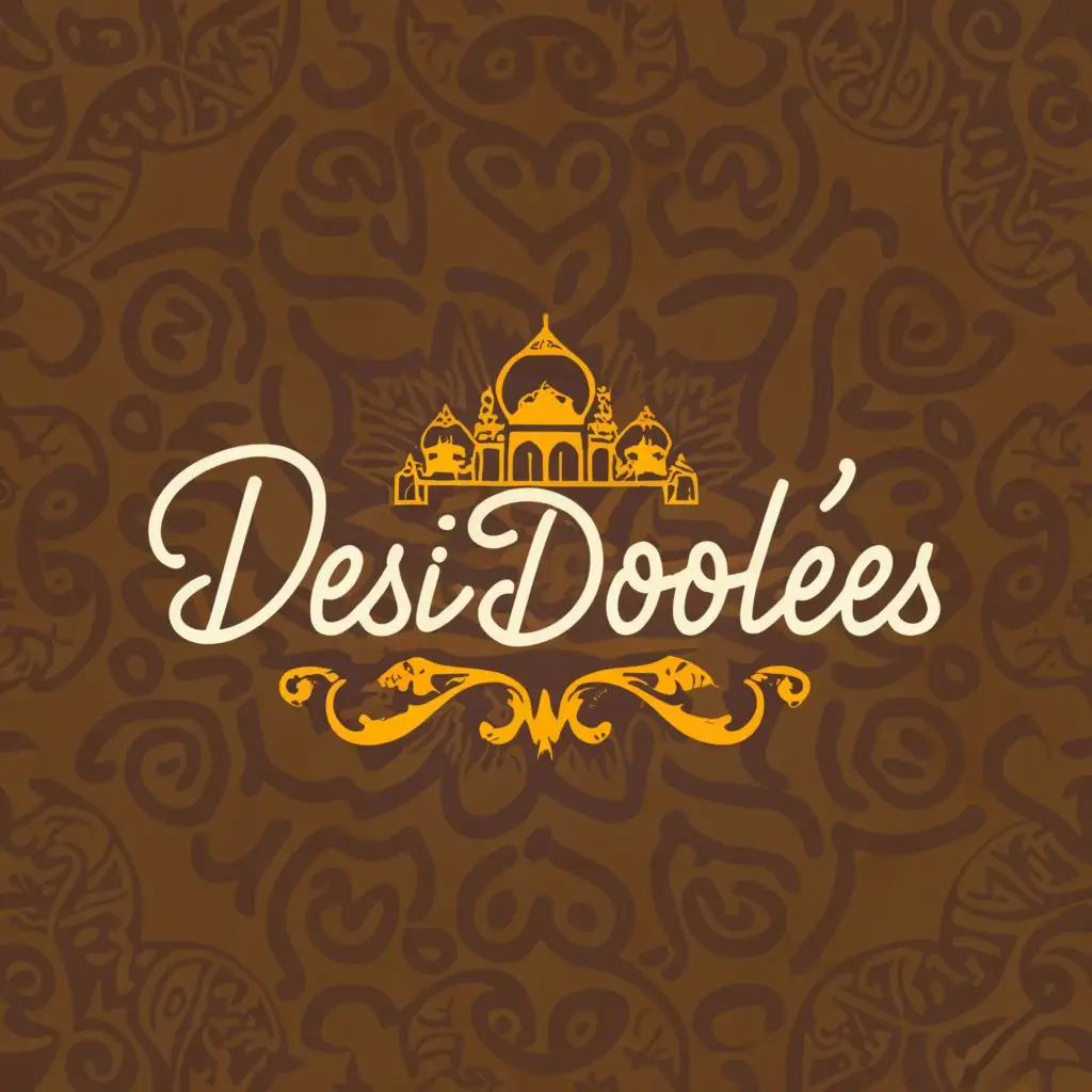 a logo design,with the text "DesiDoodles", main symbol:Indian History,Moderate,be used in Internet industry,clear background