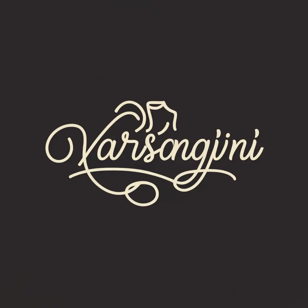 a logo design,with the text "Varsangini", main symbol:Saree, Women,complex,be used in Retail industry,clear background