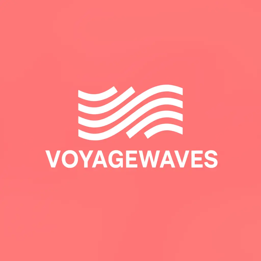 a logo design,with the text "VoyageWaves", main symbol:Music band, Bright,Minimalistic,clear background