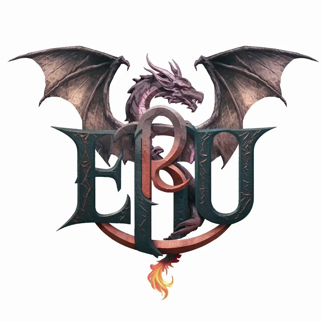 Логотип для клана в стиле фентези с названием EBU