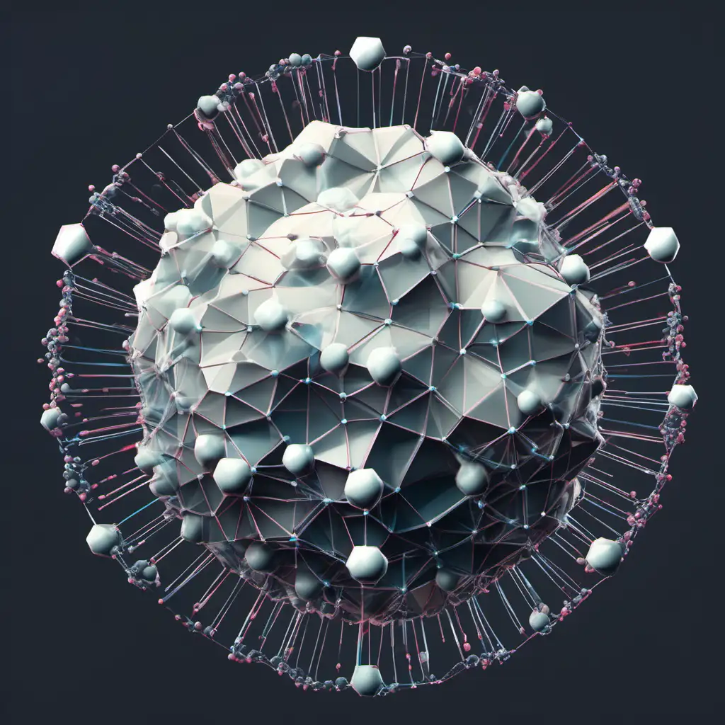 Polygonal Nanoparticle Abstract Art