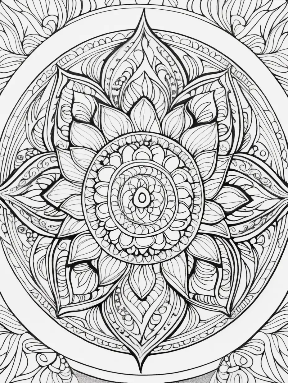 Zen Mandala Coloring Book for Mindful Relaxation