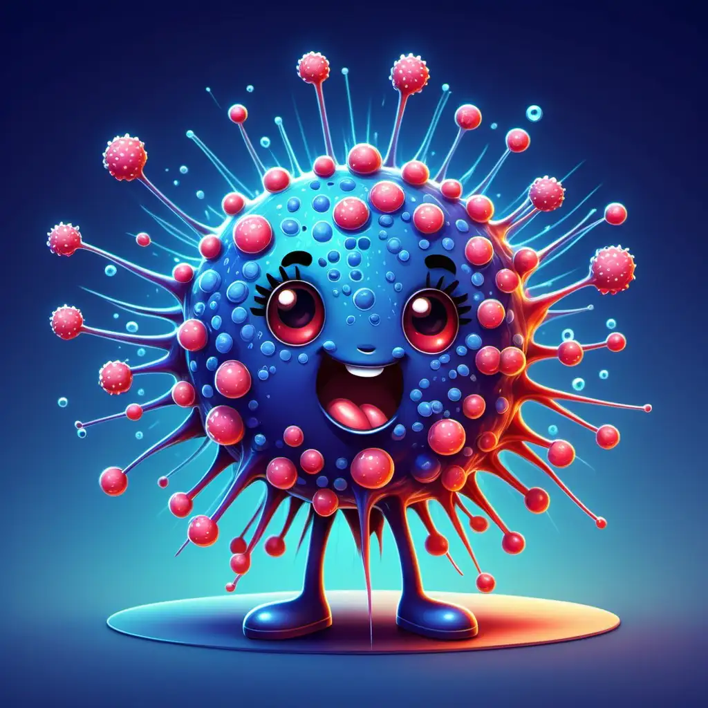 cute cartoon of immune cell

