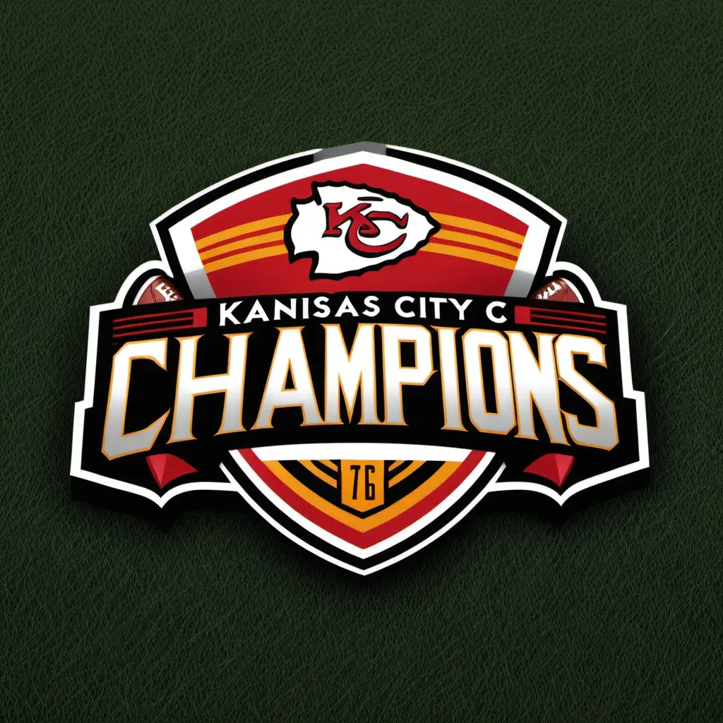 Kansas City Chiefties Football Champions Logo Featuring Taylor Swift and Travis Kelce