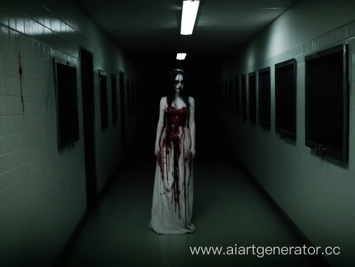 Ethereal-Bride-Ghostly-Figure-in-Haunted-Morgue-Corridor