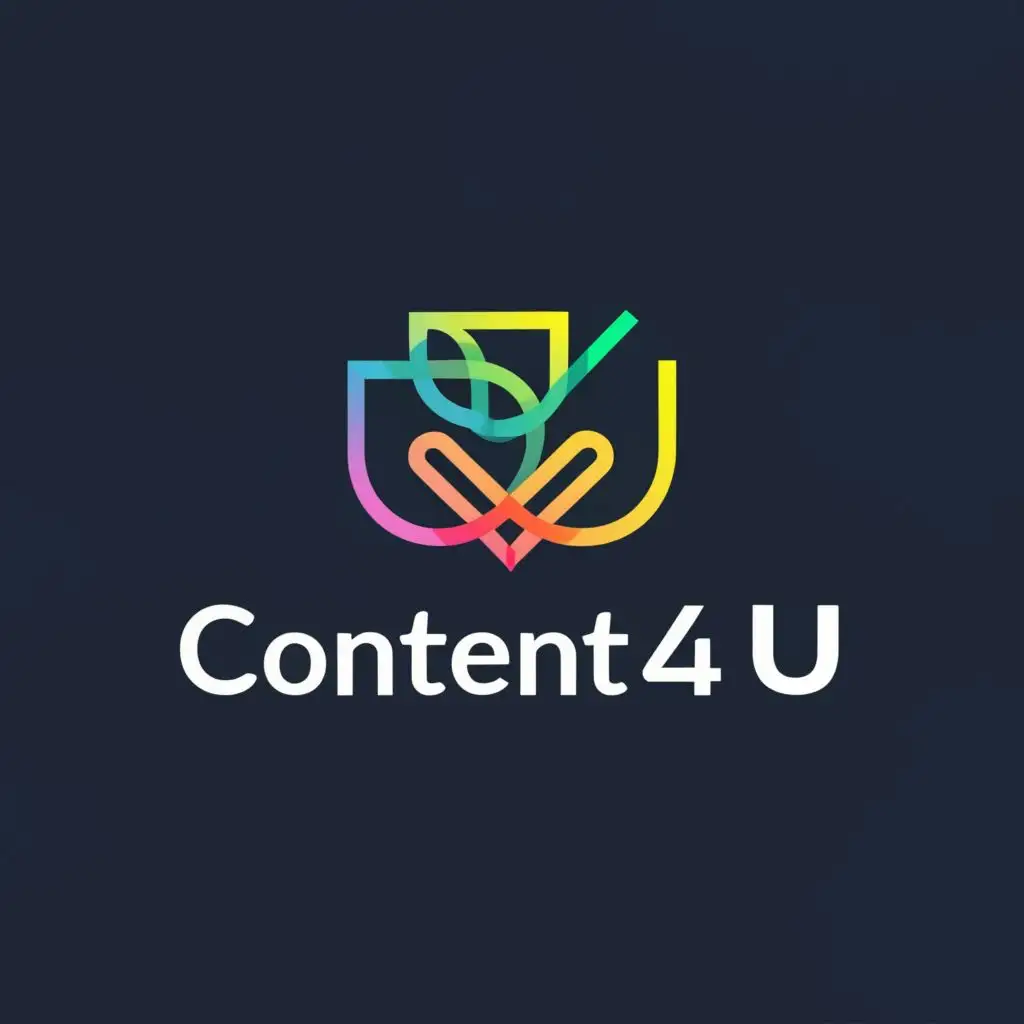 logo, ConTent4U
stlilish fount
, with the text "ConTent4U", typography, be used in Technology industry
