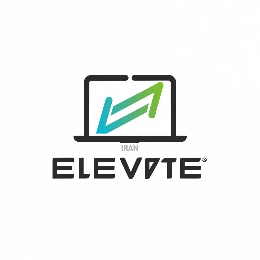 a logo design,with the text "iran_elevate", main symbol:laptop,Minimalistic,be used in Finance industry,clear background