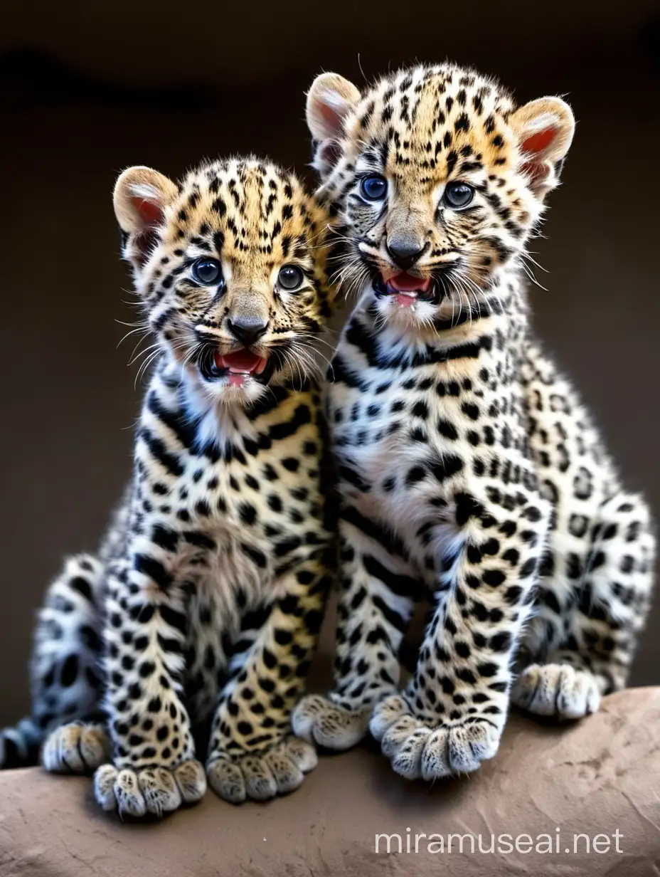 Playful Baby Leopards Exploring the Wilderness