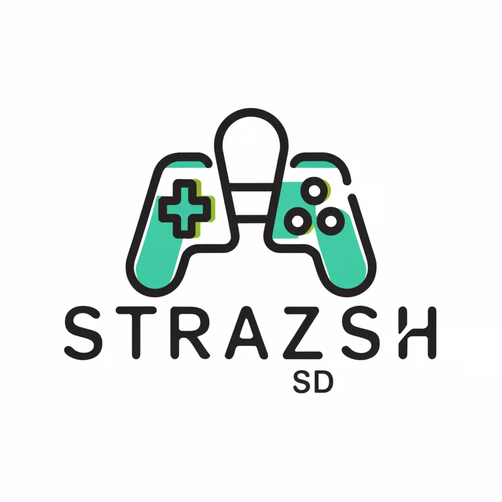 a logo design,with the text "Strazh_SD", main symbol:gamepad,Moderate,be used in Internet industry,clear background