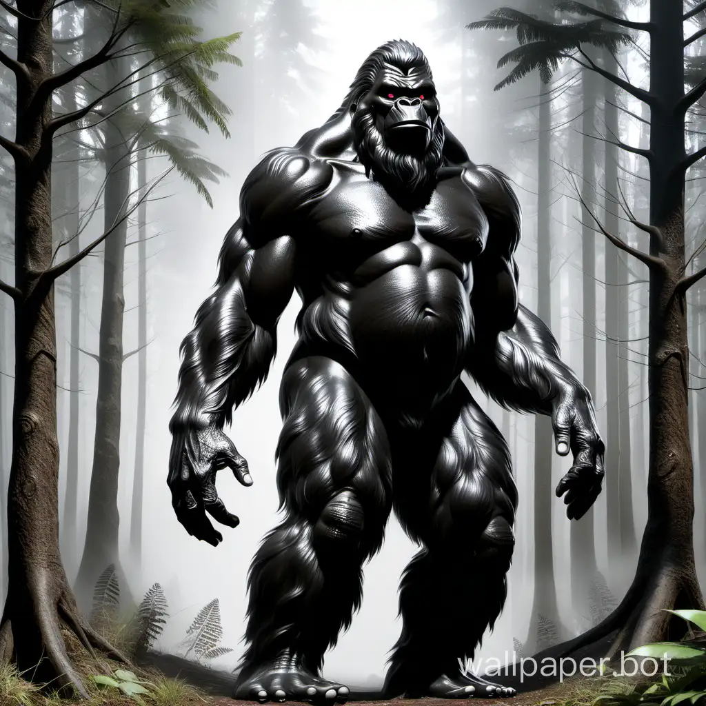 Majestic-Black-Bigfoot-in-Enchanted-Forest