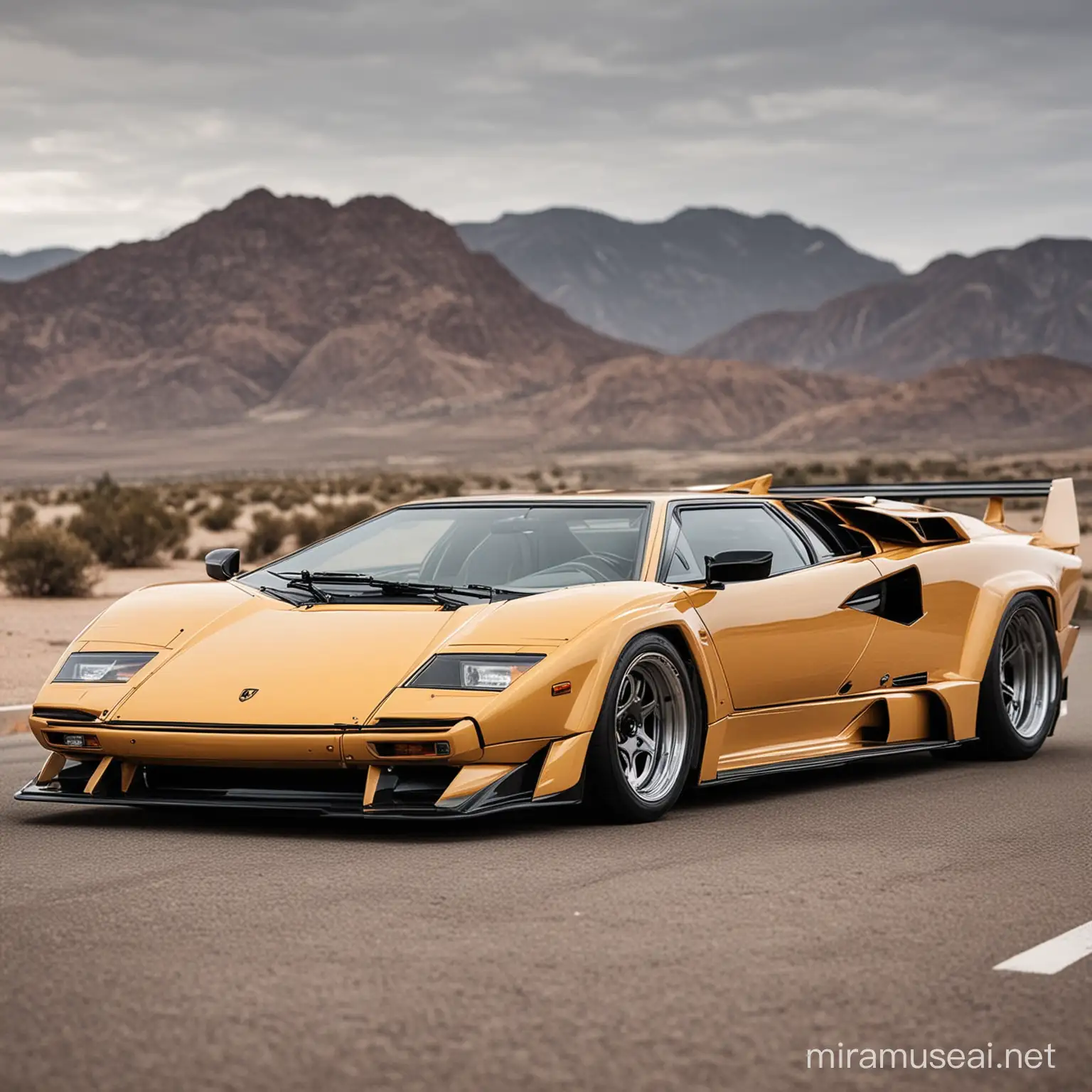 Photo of the fastest looking Lamborghini countach in the world. Detailed. 