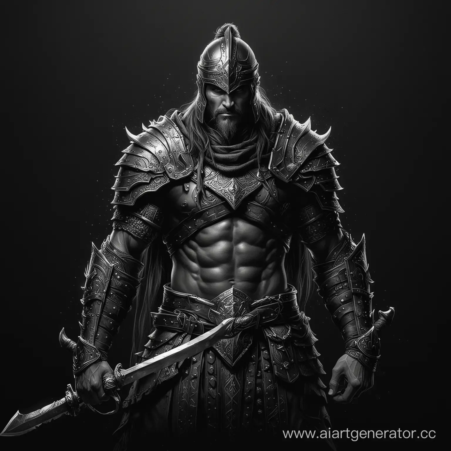 Fantasy-Warrior-Artwork-on-Mysterious-Black-Background
