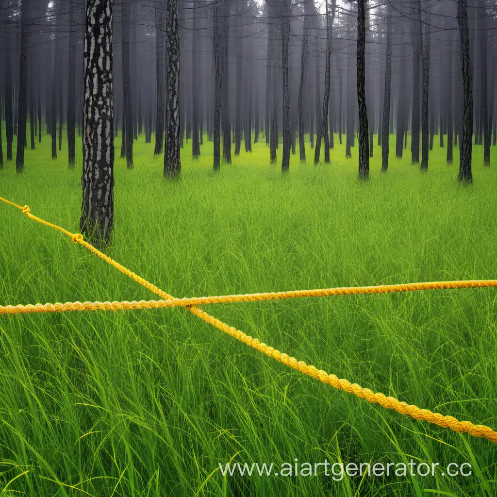 Enchanting-Forest-Meadow-with-Sunlit-Yellow-Rope