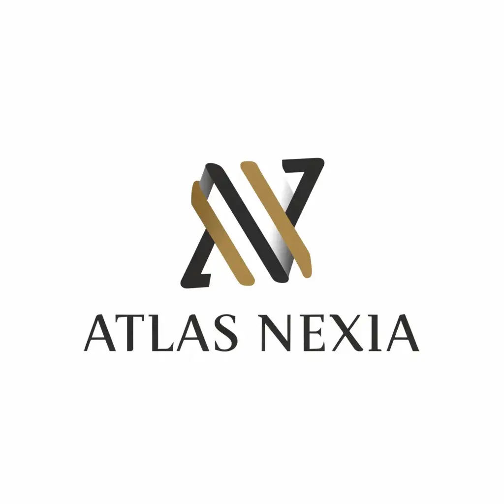 a logo design,with the text "Atlas Nexia", main symbol:A and Nexus,Moderate,be used in Finance industry,clear background