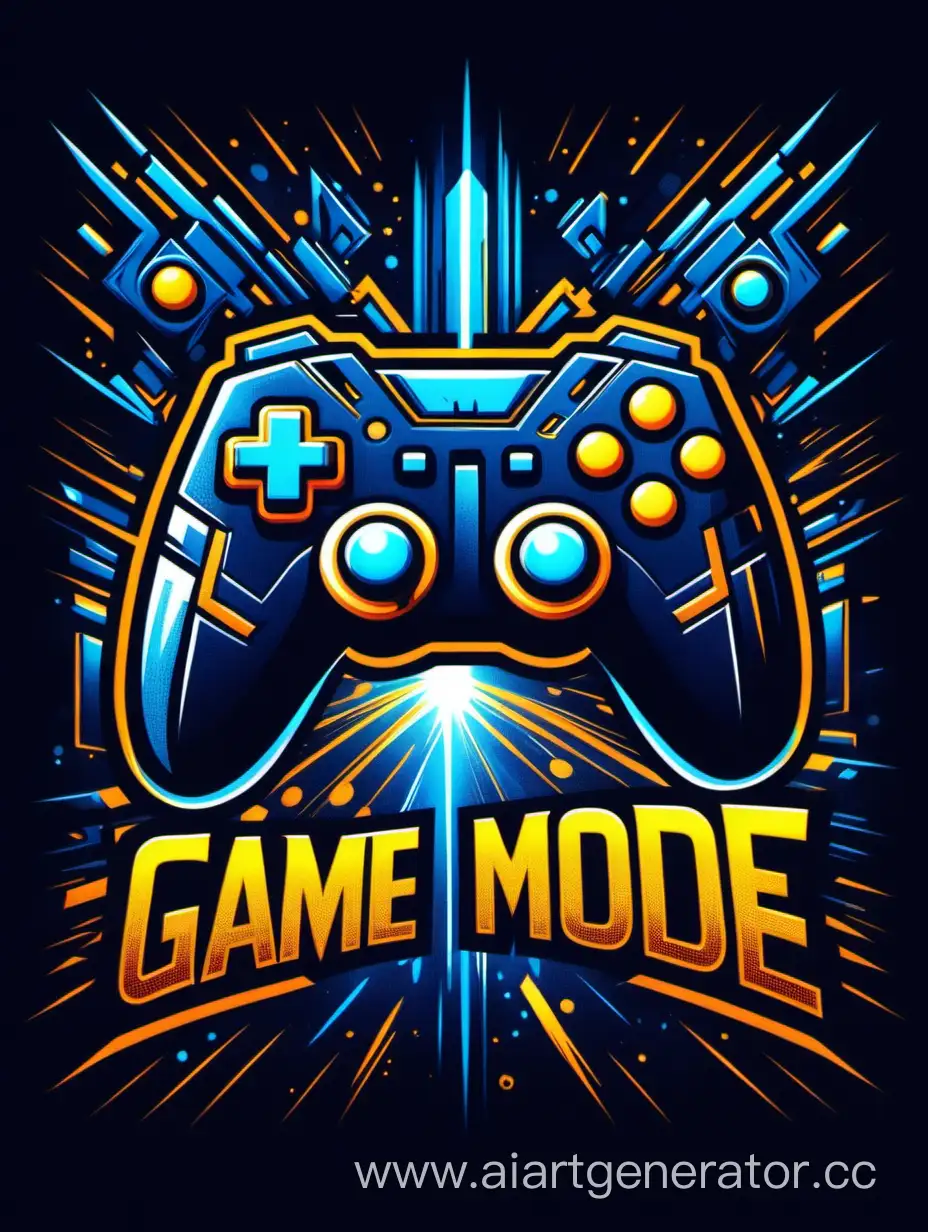 Game Mode Activated" with a dynamic and futuristic design representing the intensity of gaming, on a t-shirt design, high quality, 128K Ultra 