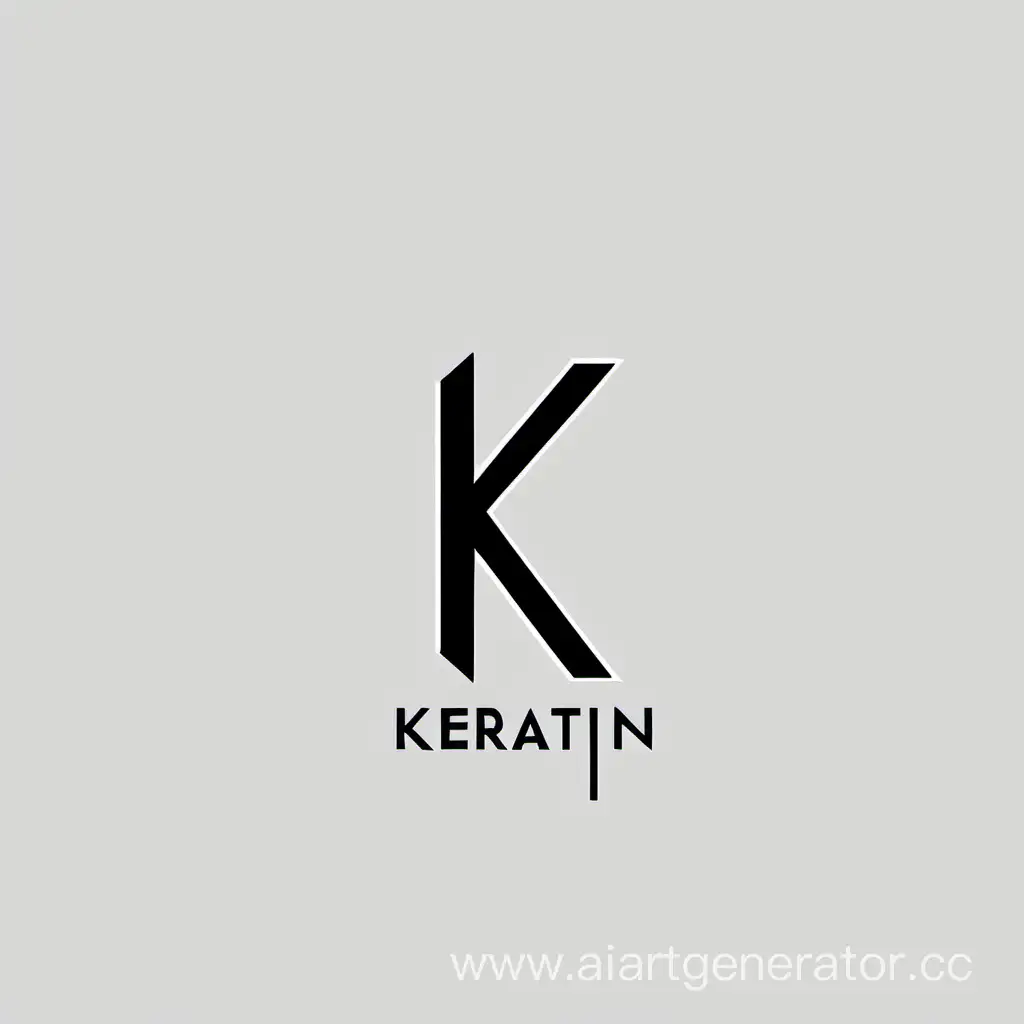 Логотип с надписью «Keratin.tin | Mariupol», минимализм,4к, со стилистикой парикмахера 
