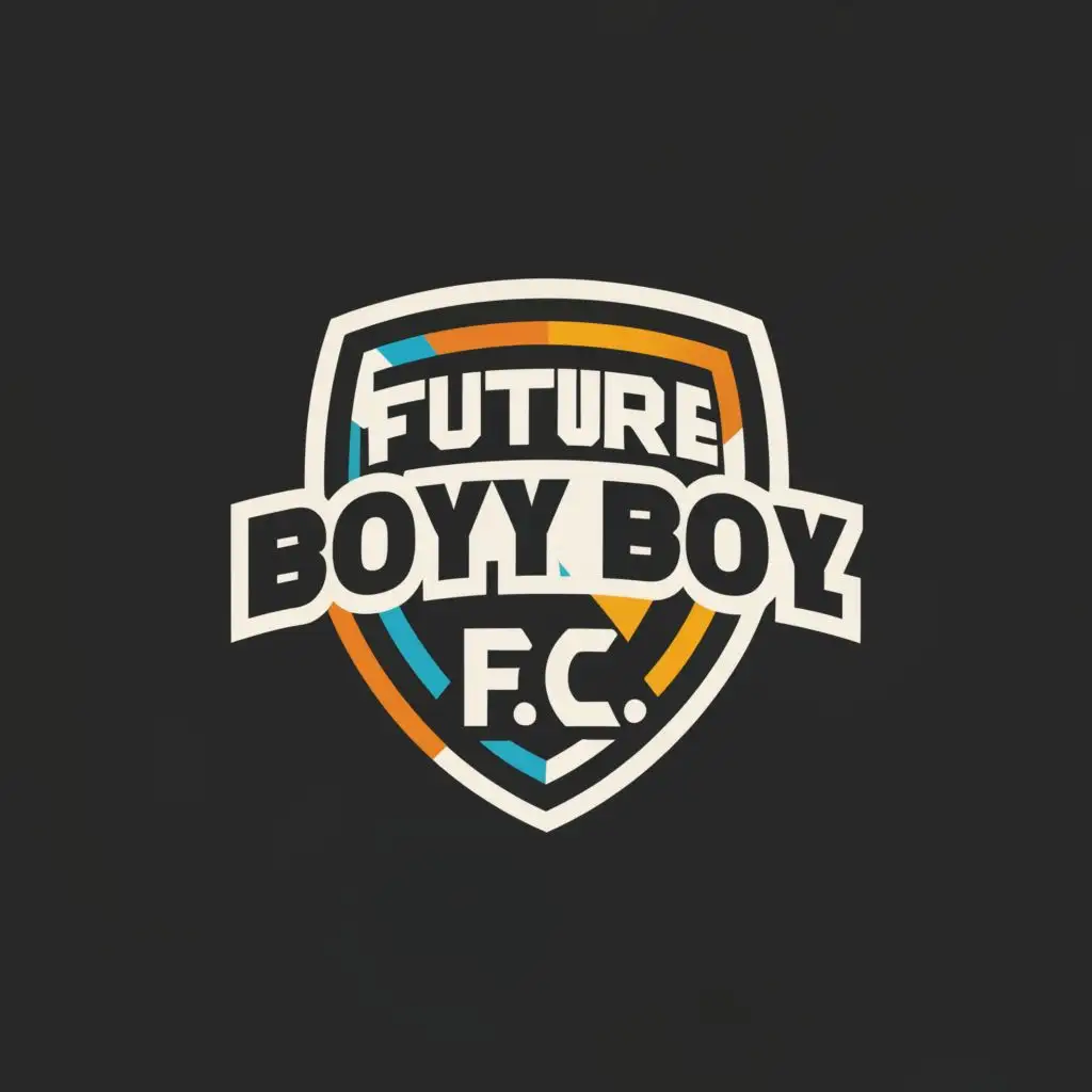 a logo design,with the text "FUTURE BOY F.C", main symbol:Football Clud,Moderate,clear background