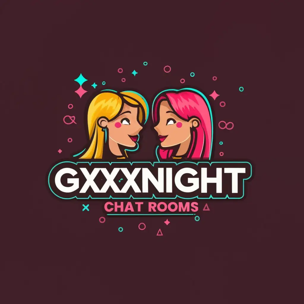 a logo design,with the text gxxxnight, main symbol: Girls Chat Rooms, Moderate, clear background