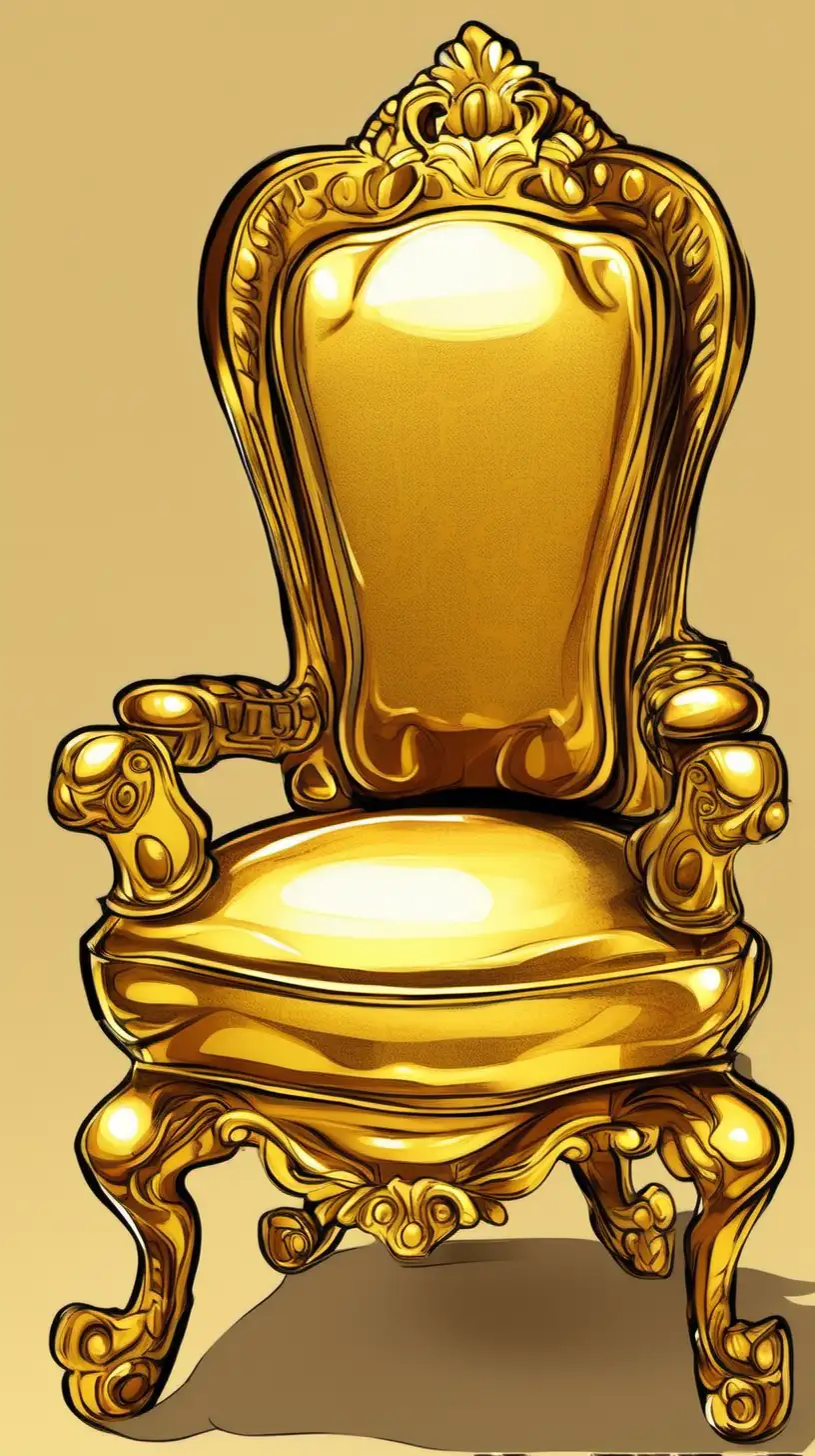 Cartoony, color: Golden furniture