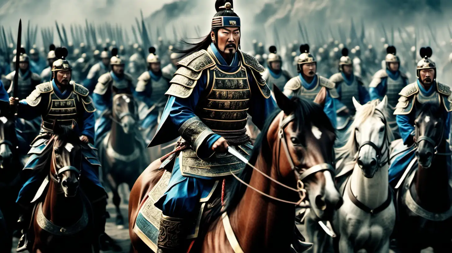 Epic Battle Leadership Cao Cao Commands with Determination