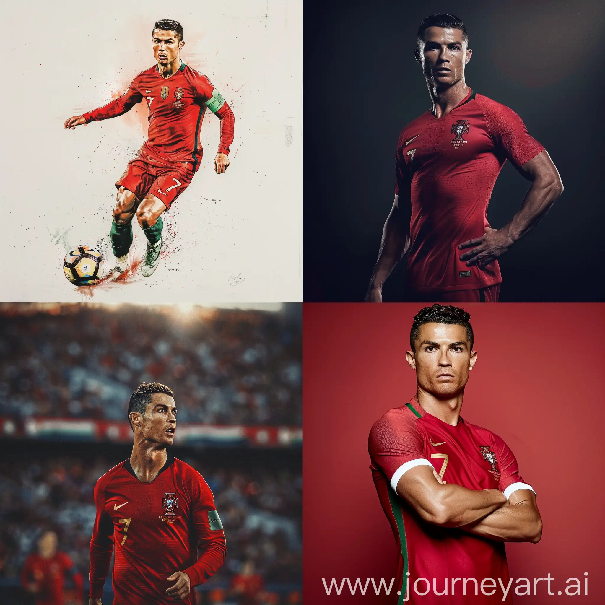 Ronaldo-CR7-Soccer-Star-Portrait-in-Full-Body-Action