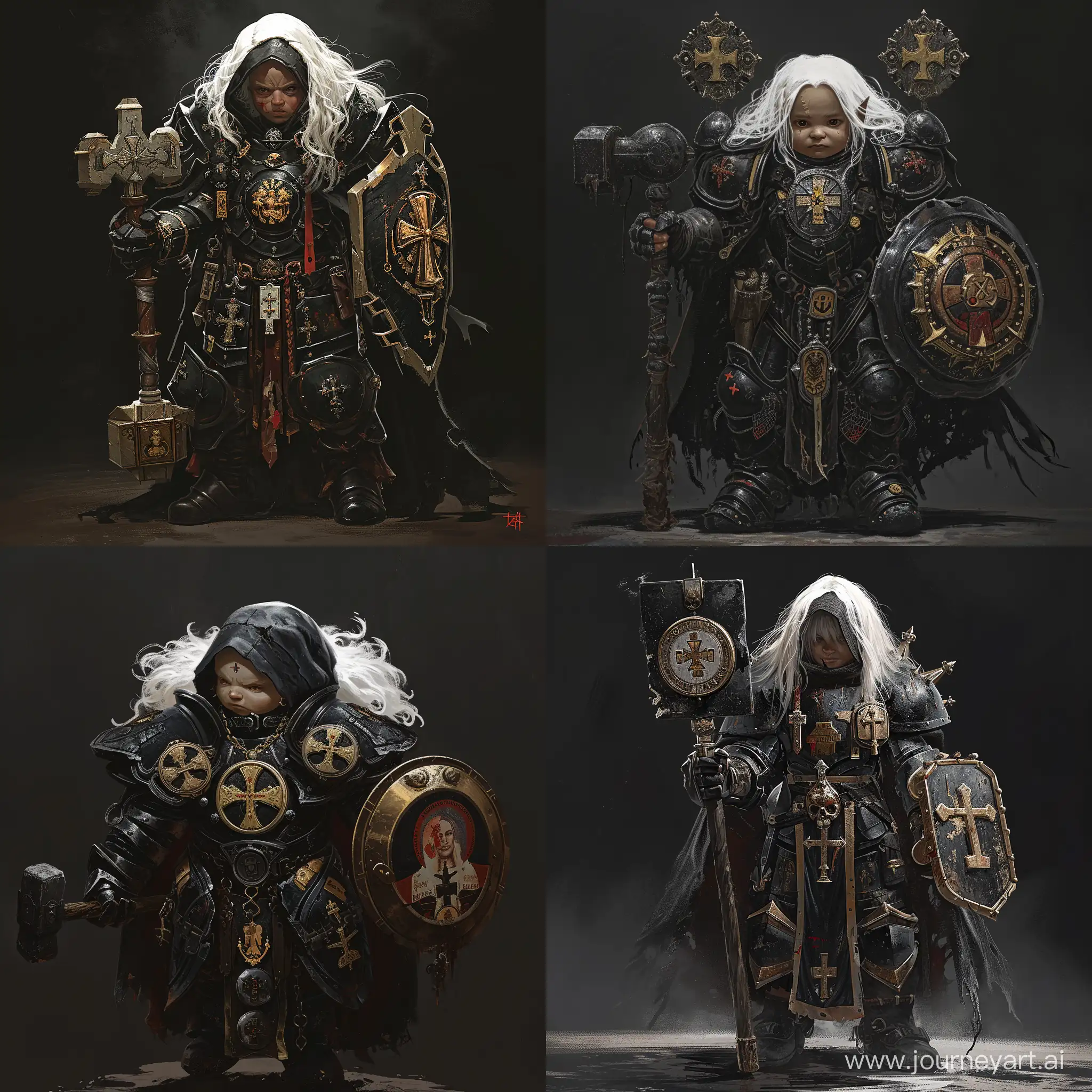 Majestic-Halfling-Priest-in-Divine-Black-Iron-Armor