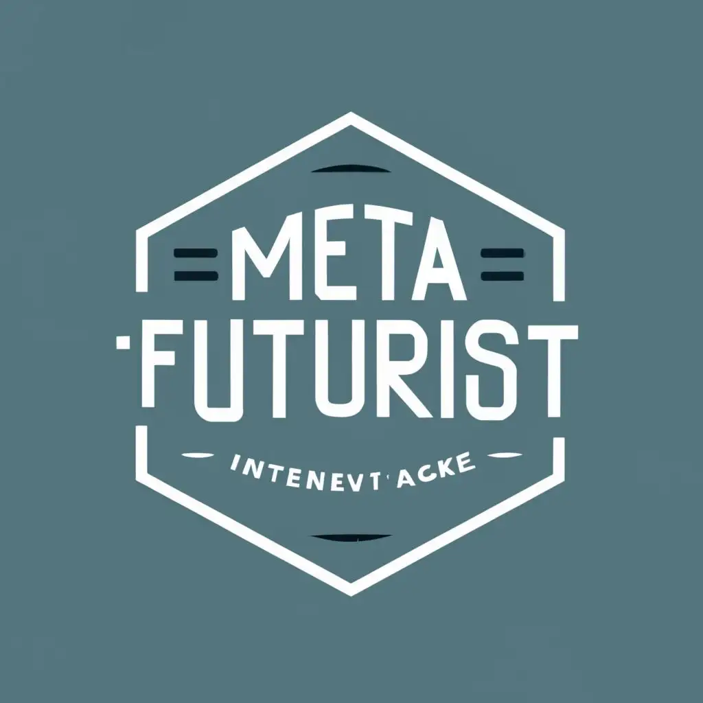 logo, Hexagon, with the text "METAFUTURIST", typography, be used in Internet industry