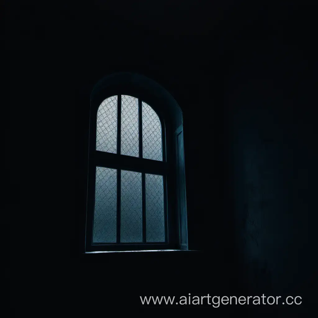 A window with only darkness in it