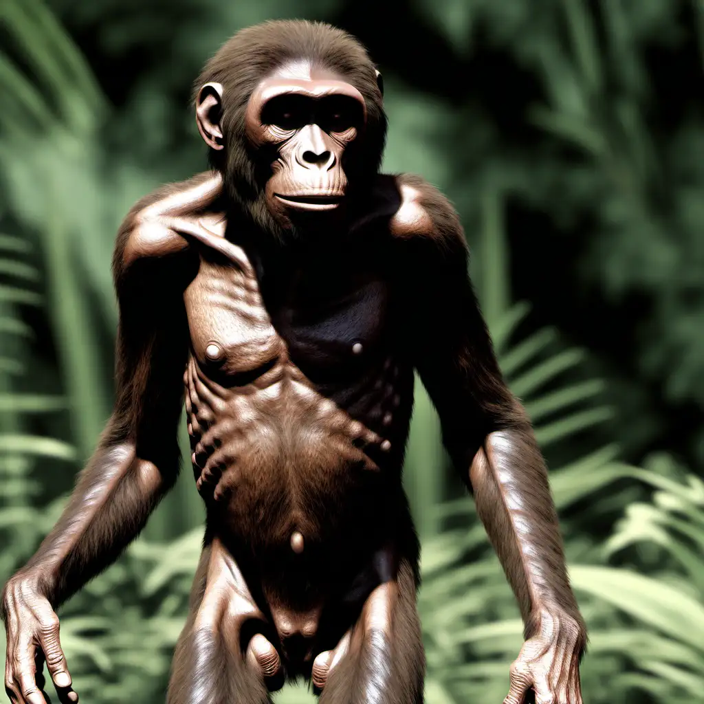 Australopithecus Evolutionary Illustration