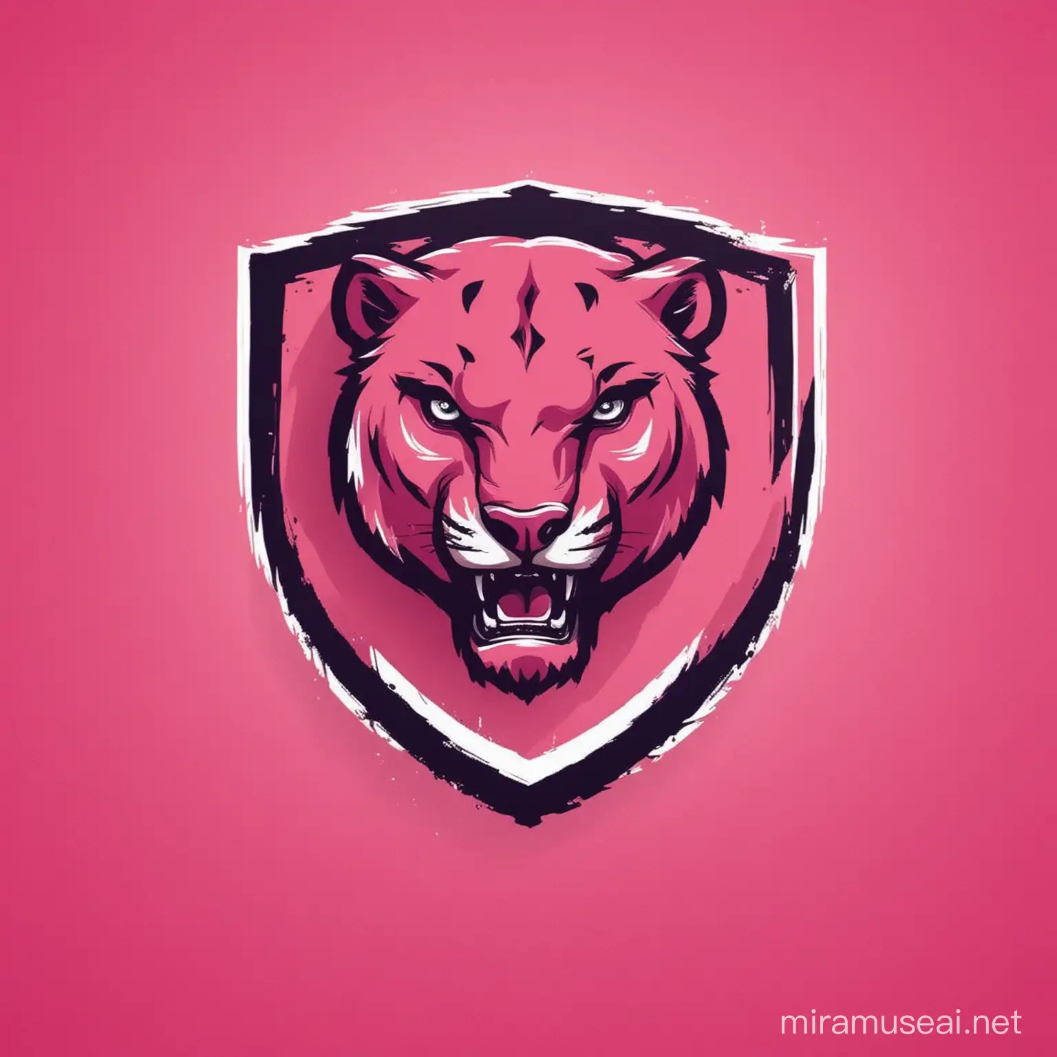 Dynamic Pink Panthers Team Emblem