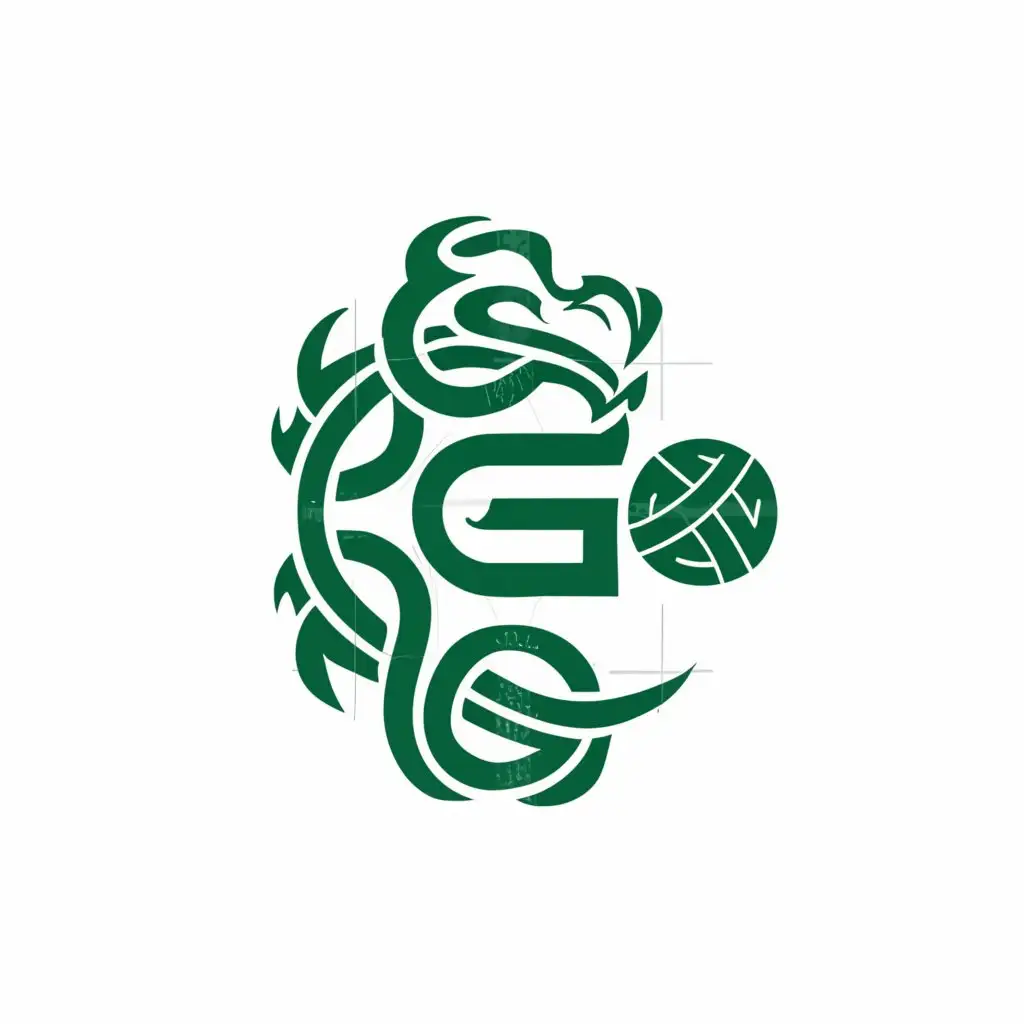 Logo-Design-For-CGG-Chinese-Dragon-and-Volleyball-with-Celtic-Weave-Theme