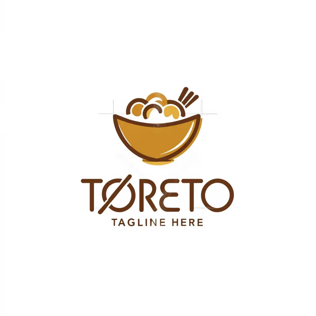 a logo design,with the text "toreto", main symbol:food ,Moderate,be used in Restaurant industry,clear background