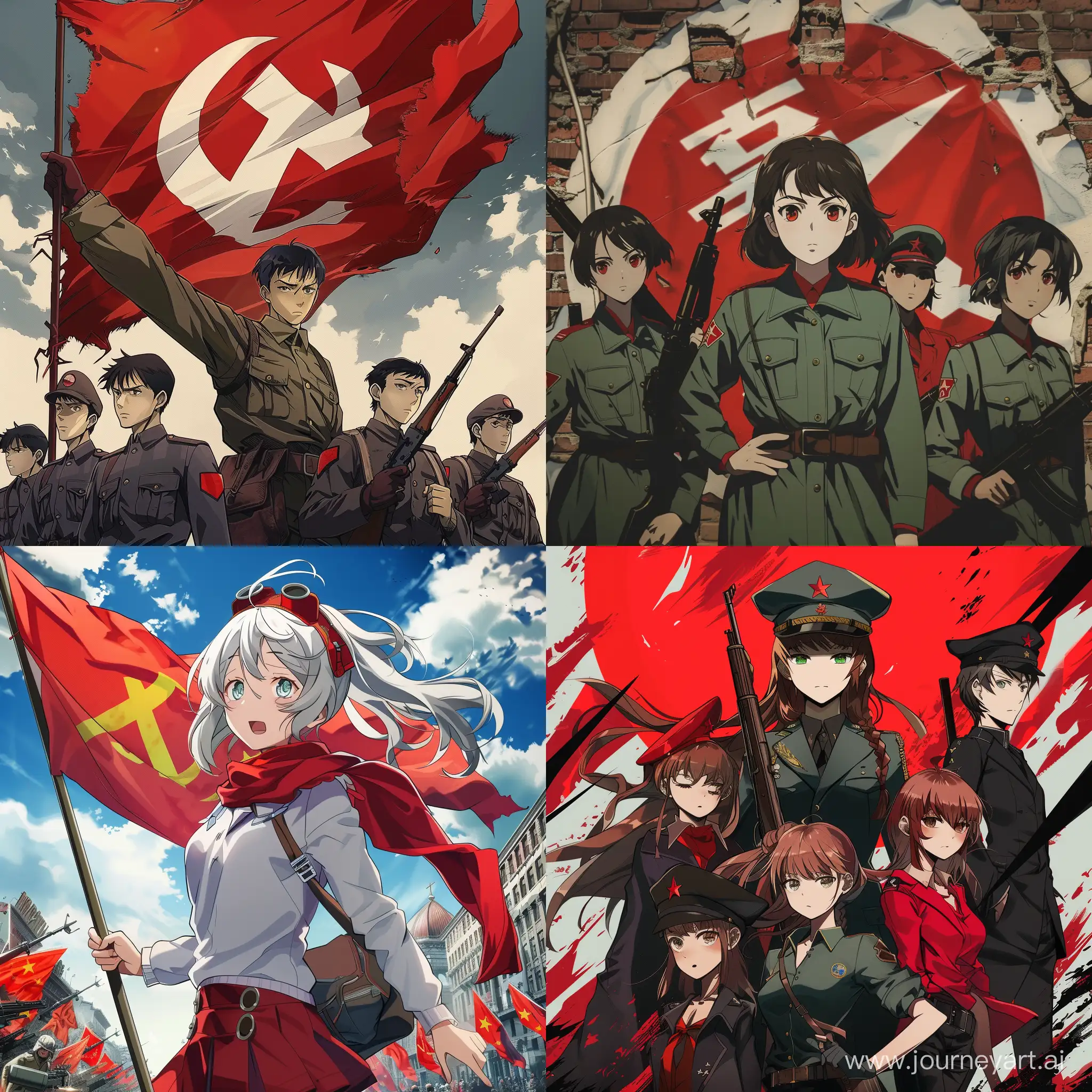Anime-Communist-Revolutionaries-Standing-United