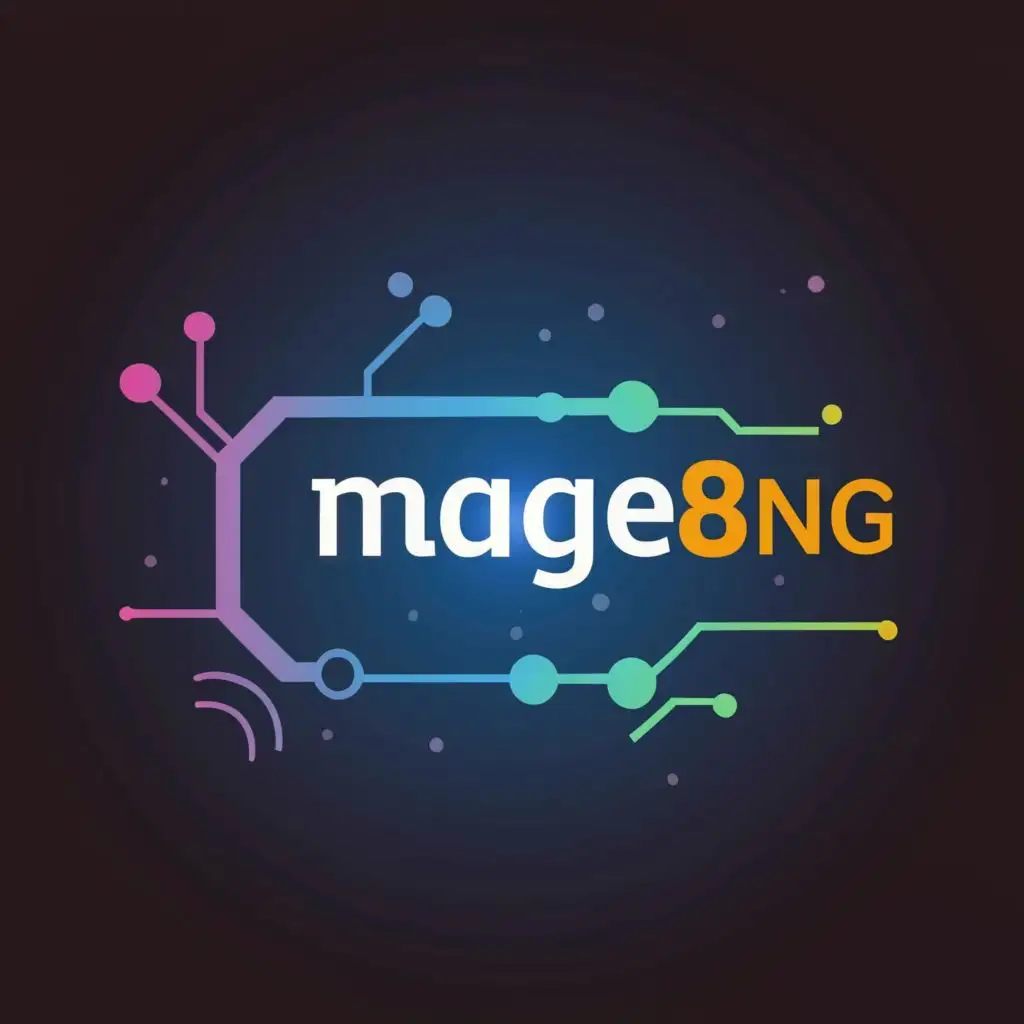 logo, Technology, with the text "Mage8NG", typography, be used in Technology industry